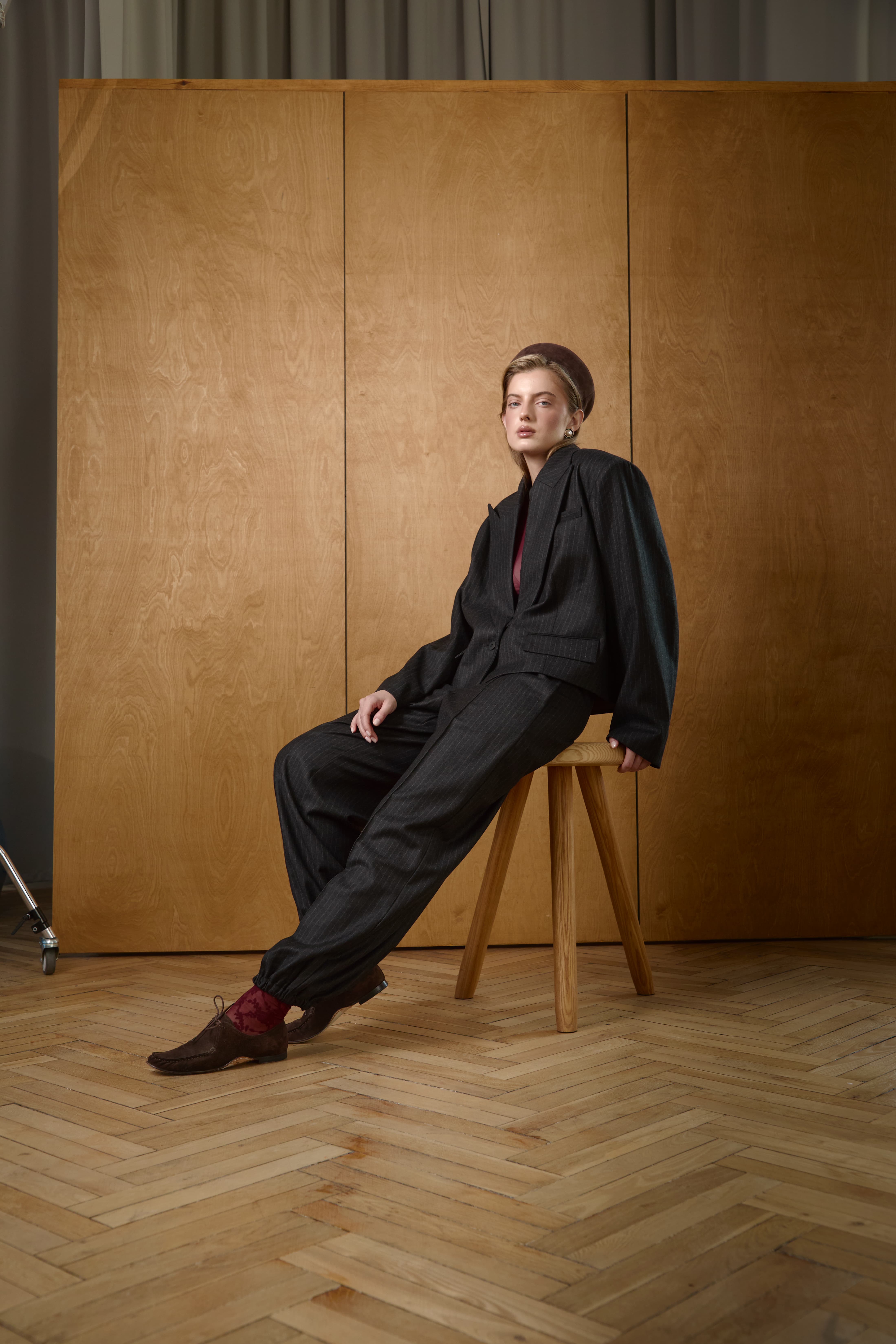 Укорочений Піджак Grey Stripe