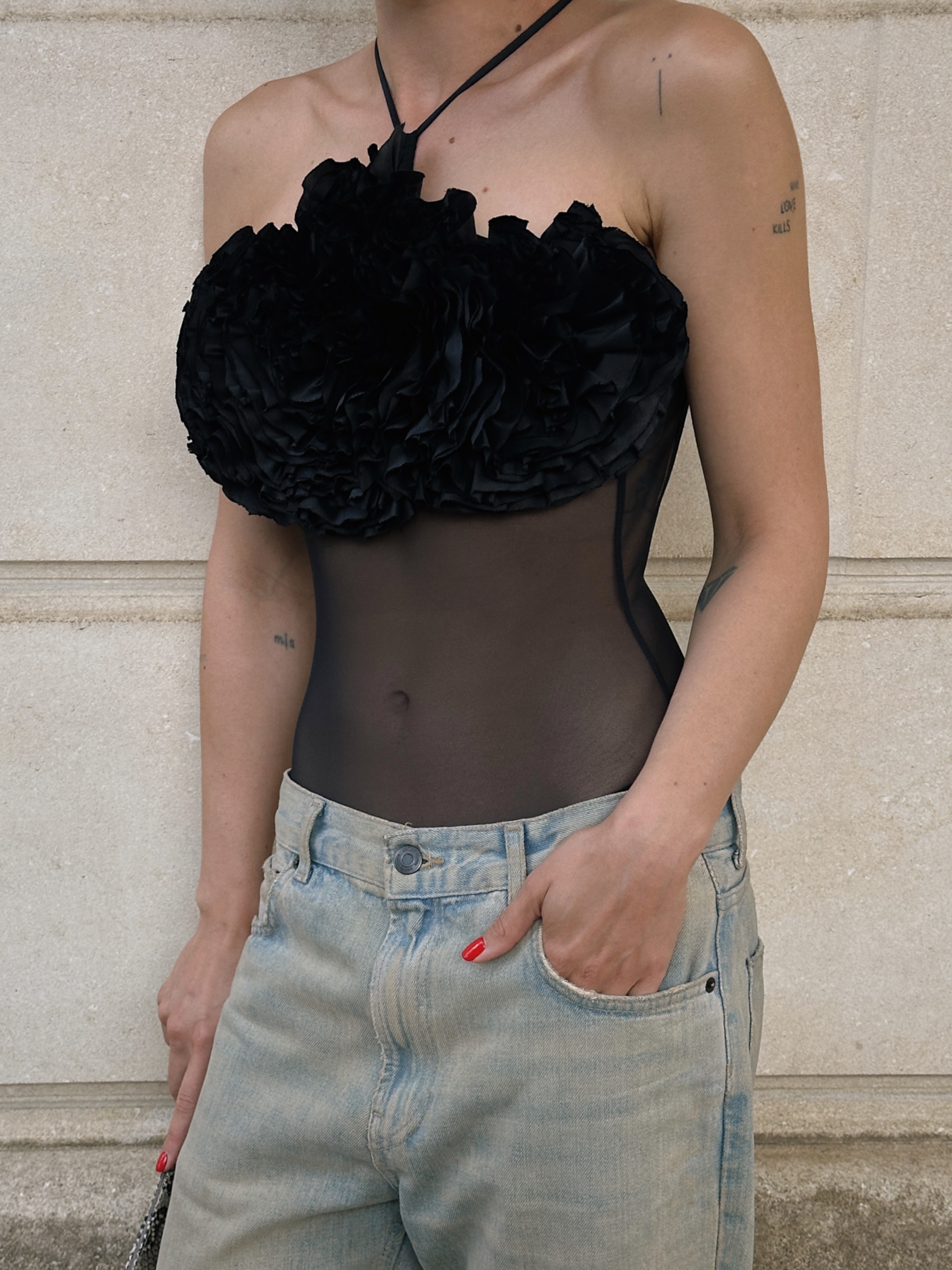 DAISY MESH BODYSUIT